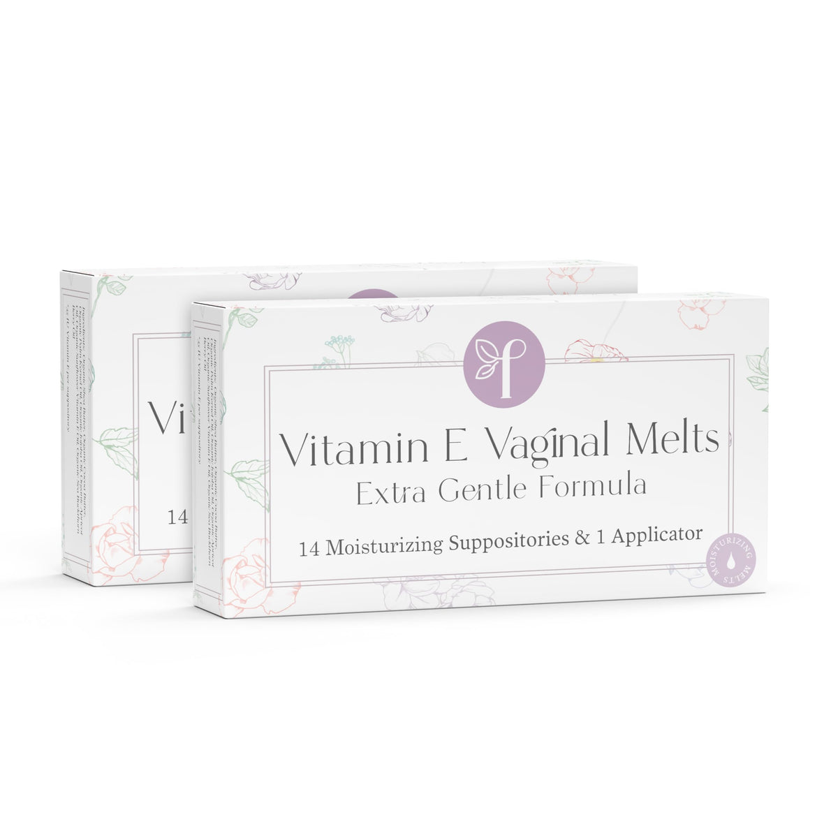 Femallay organic vitamin E melts in a 14-count box for daily hydration