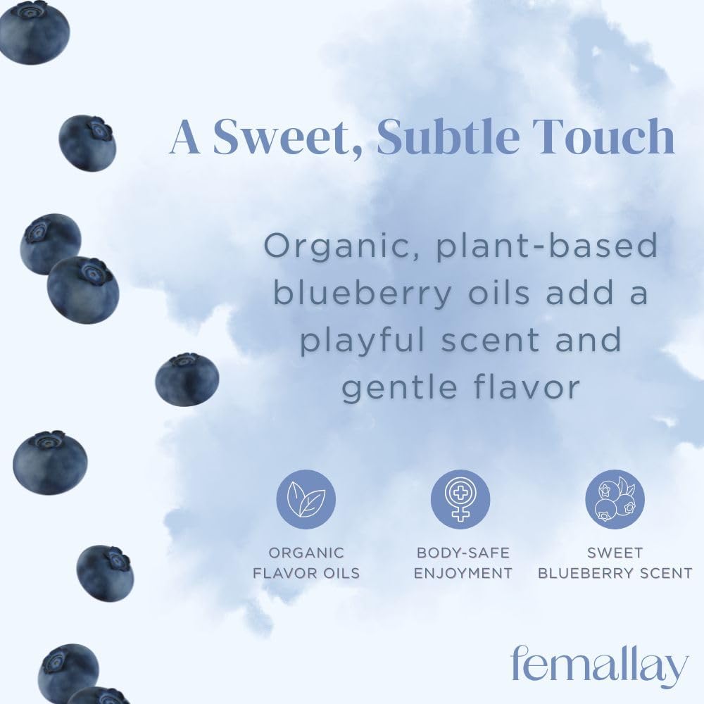 Reusable Femallay applicator filled with blueberry melts for clean use