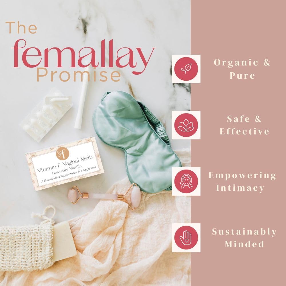 Femallay packaging and box displayed for discreet, convenient storage