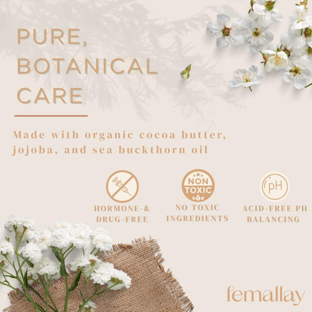 Femallay close-up texture highlights smooth, silky hydration for comfortable sensation