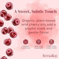 Femallay Vaginal Melts Wild Cherry applicator enables clean, controlled application and moisture delivery