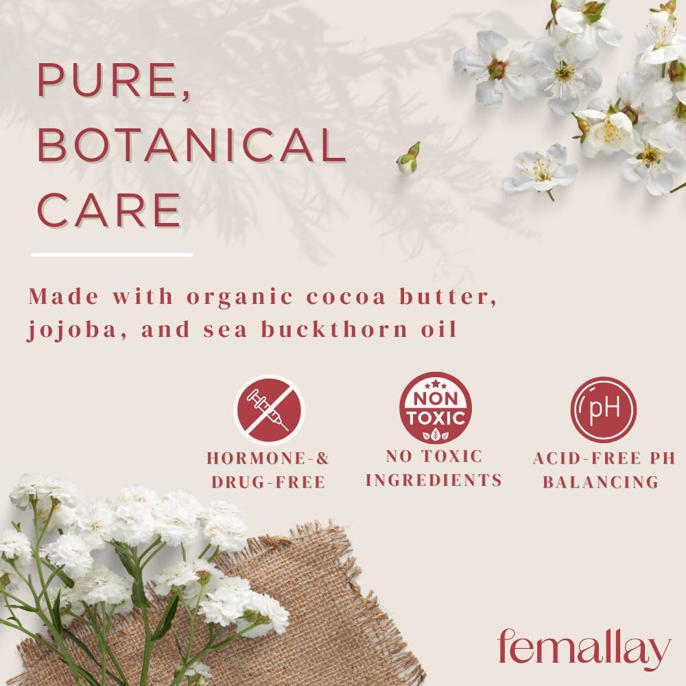 Femallay Vaginal Melts Wild Cherry closeup highlights texture and rich botanical oils