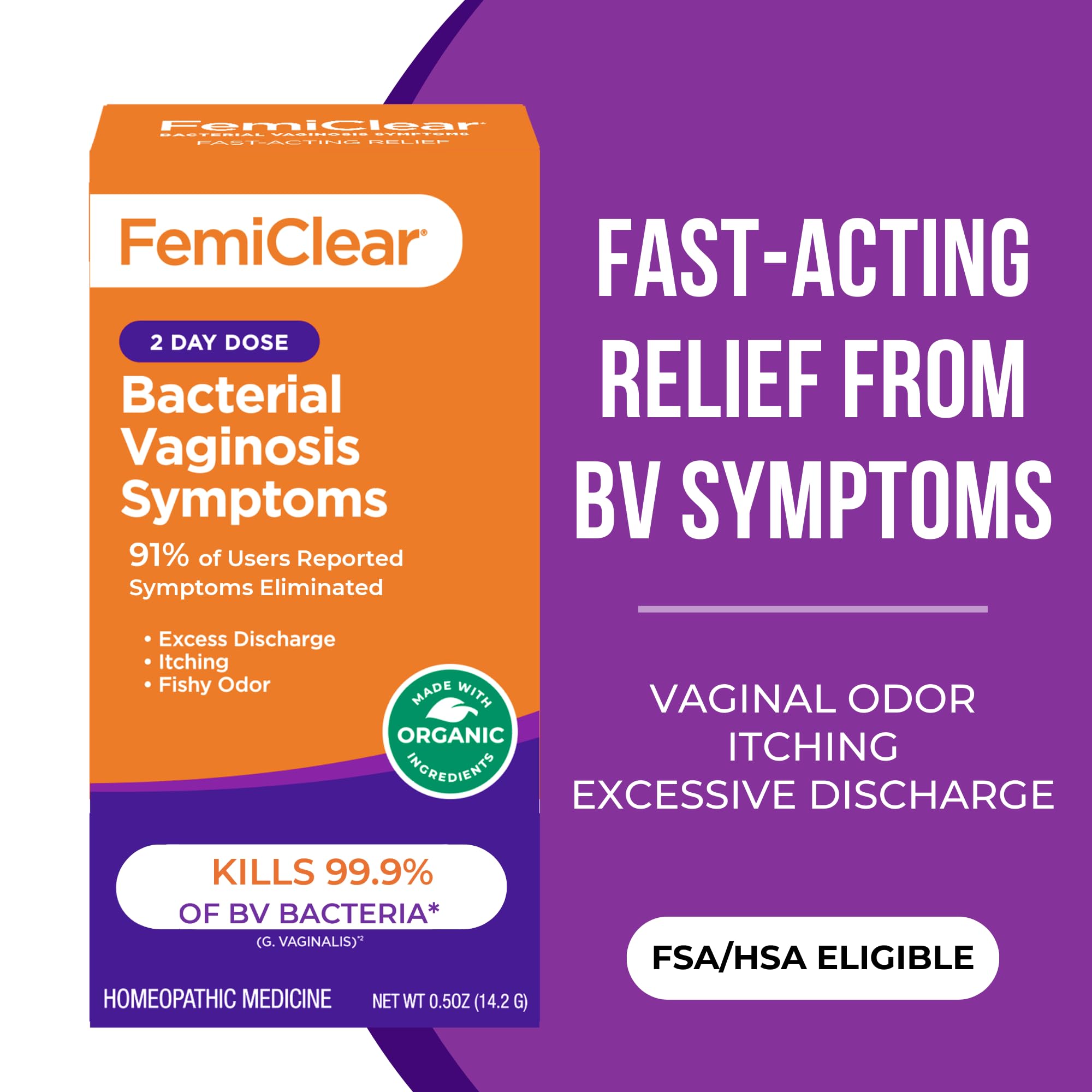 FemiClear applicators shown with the ointment for precise bedtime use.