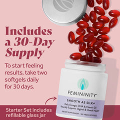 Femininity label packaging communicates purity and sustainability.