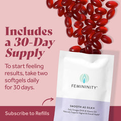 Packaging of Femininity Smooth as Silk+ emphasizing sustainable design