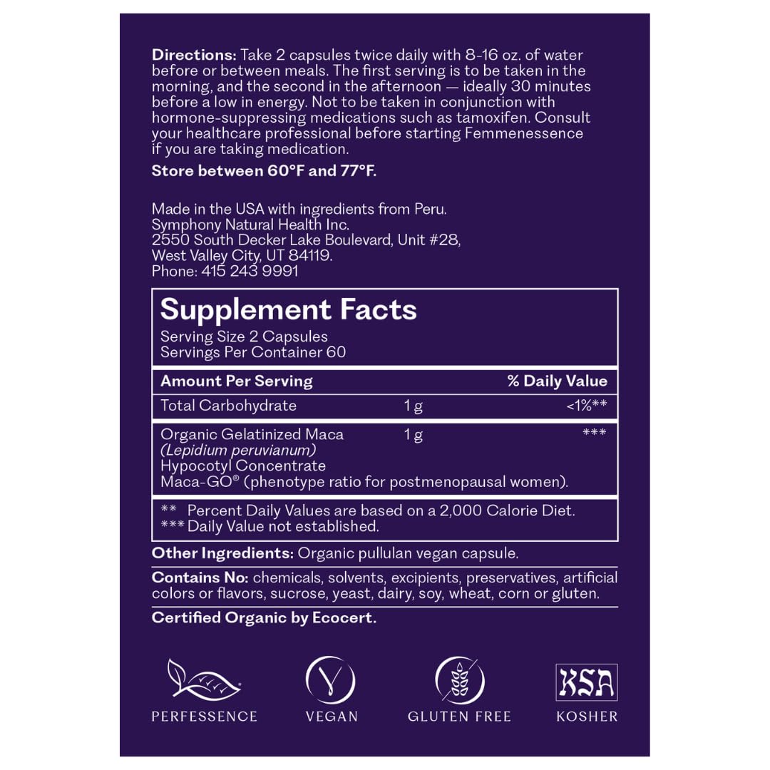 MacaPause bottle on table demonstrates convenient 60-day supply.