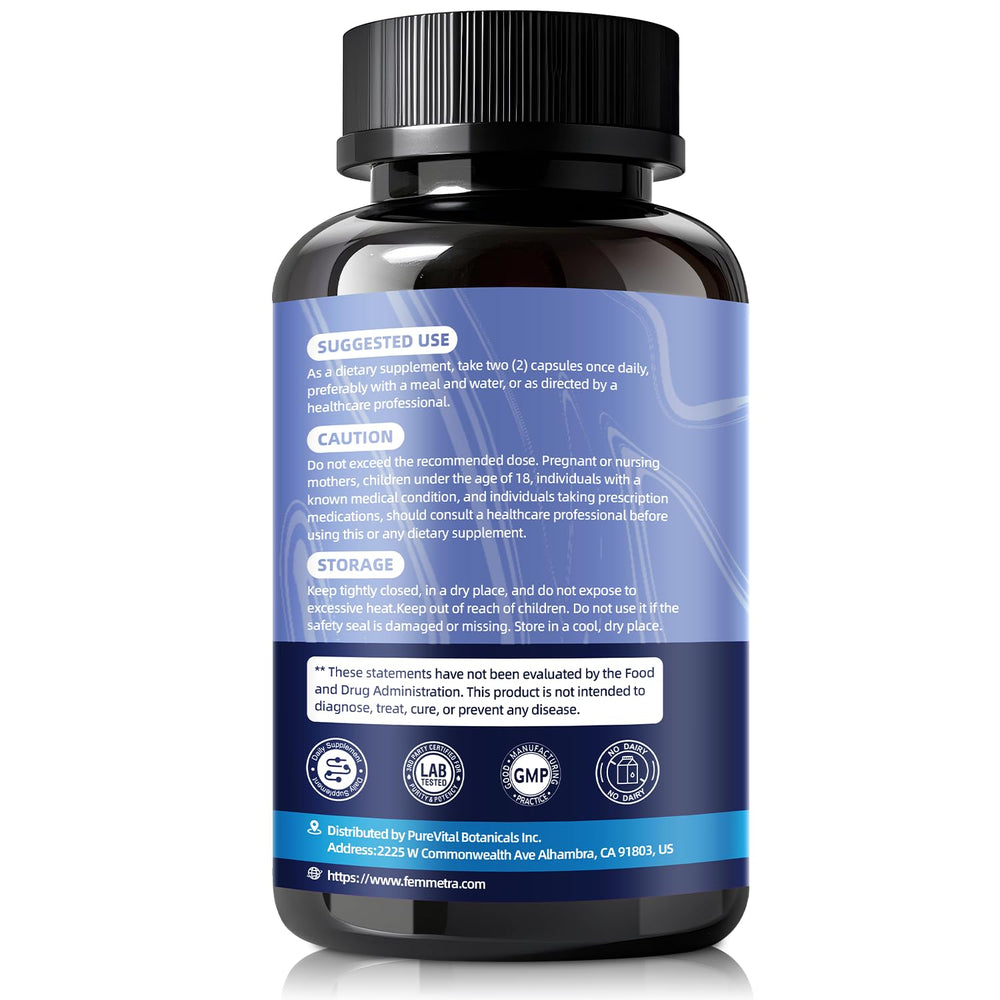 Femmetra 36 strains label graphic suggests diverse, research-backed probiotic coverage