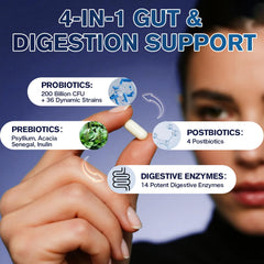 Femmetra postbiotics liquid illustration communicates immune-friendly gut support