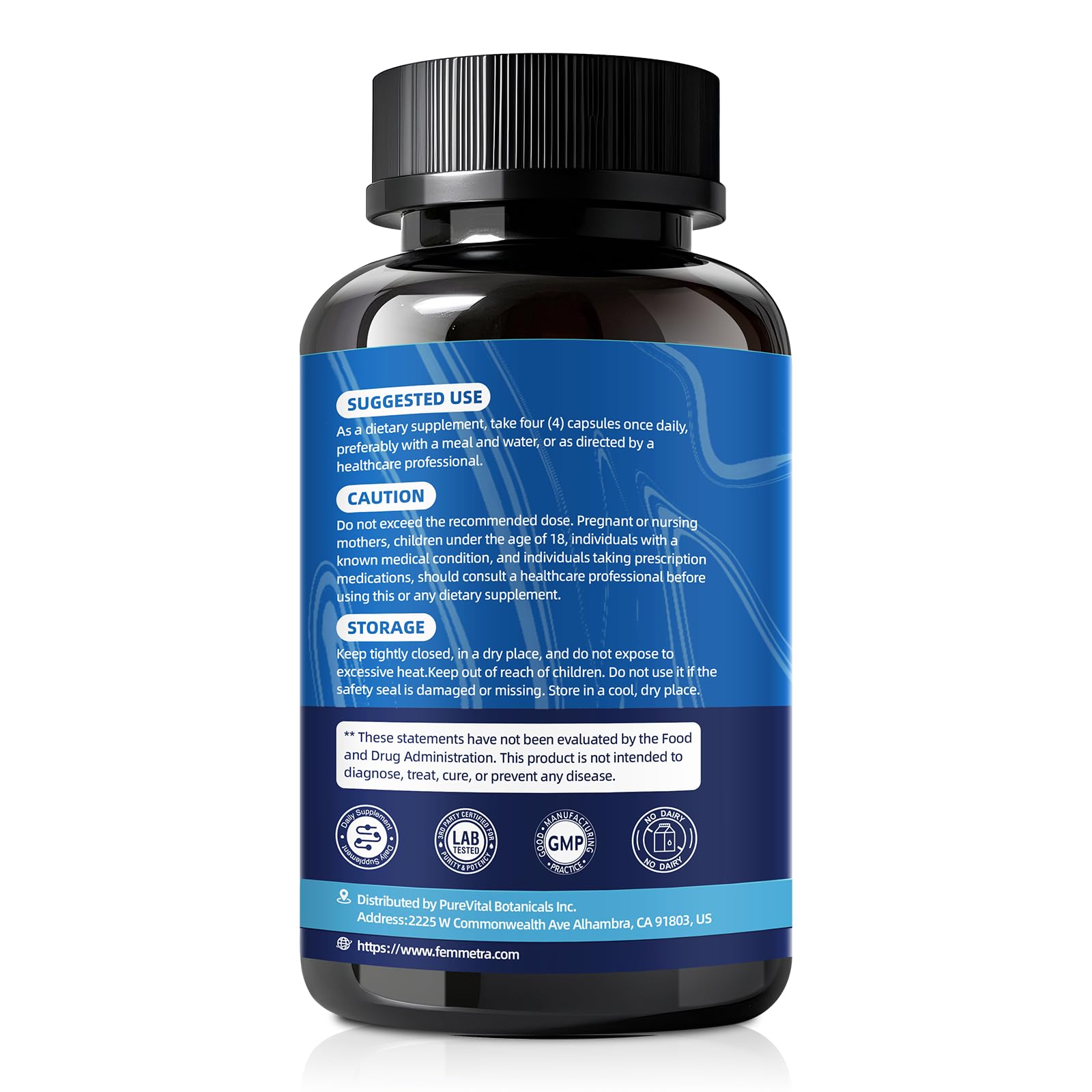 Femmetra turmeric-boswellia blend capsule showcasing antioxidant protection.
