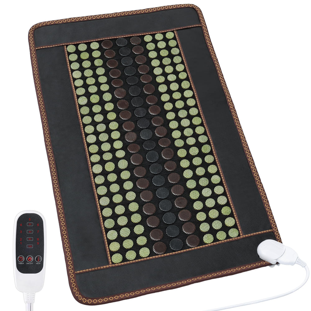 FENCHOLIST far infrared heating pad with jade and tourmaline for full-body warmth.