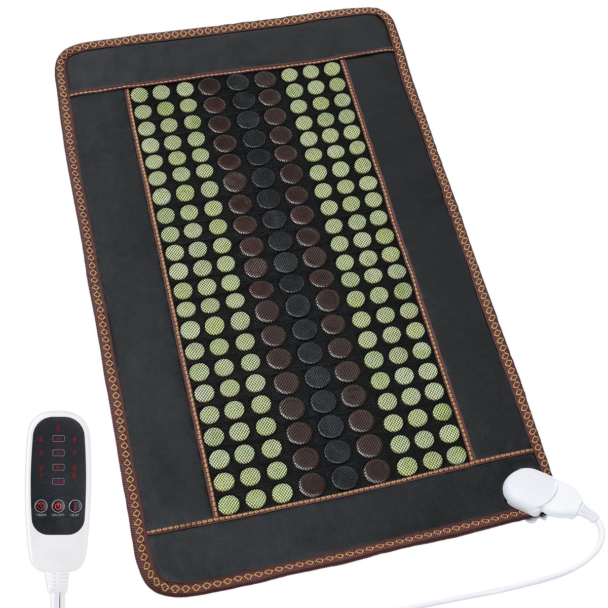 FENCHOLIST far infrared heating pad with jade and tourmaline for full-body warmth.