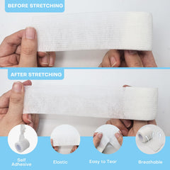 Fenhupe bandage wrap on wrist and ankle illustrating secure elastic support during activity