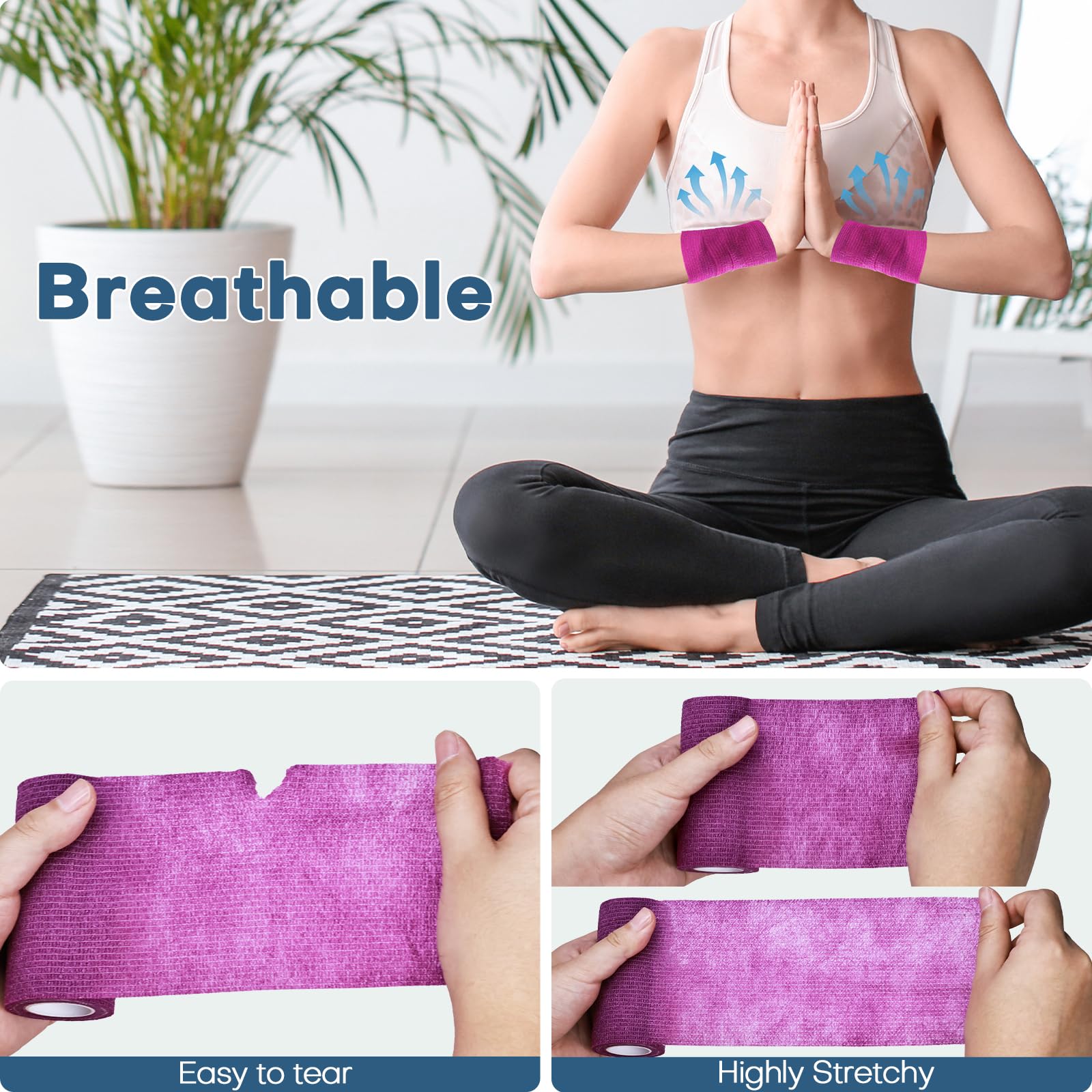 Fenhupe easy-tear bandage wrap enables quick, scissors-free application on the go.