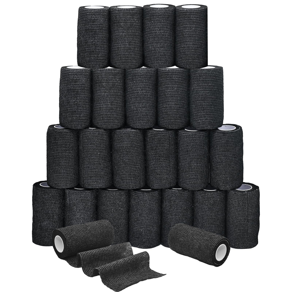 Fenhupe self adhesive bandage wrap 24-pack in action, quick and secure wrapping for dressings.