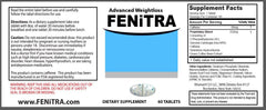 Fenitra supplement tablets packaging closeup highlighting energy support for daily activity.