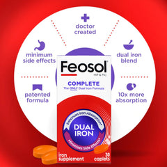 Feosol Complete label artwork reinforces brand trust and product clarity.