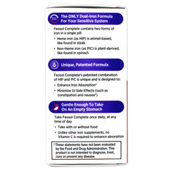 Feosol Complete pack-of-3 box highlights value and routine iron support.