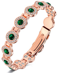 Feraco copper bracelet for women with Austrian crystals, for everyday elegance.