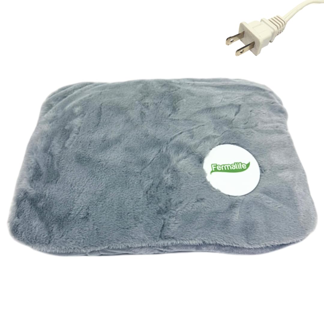 FERMALIFE hot water bag with removable plush cover for easy cleaning and comfort.