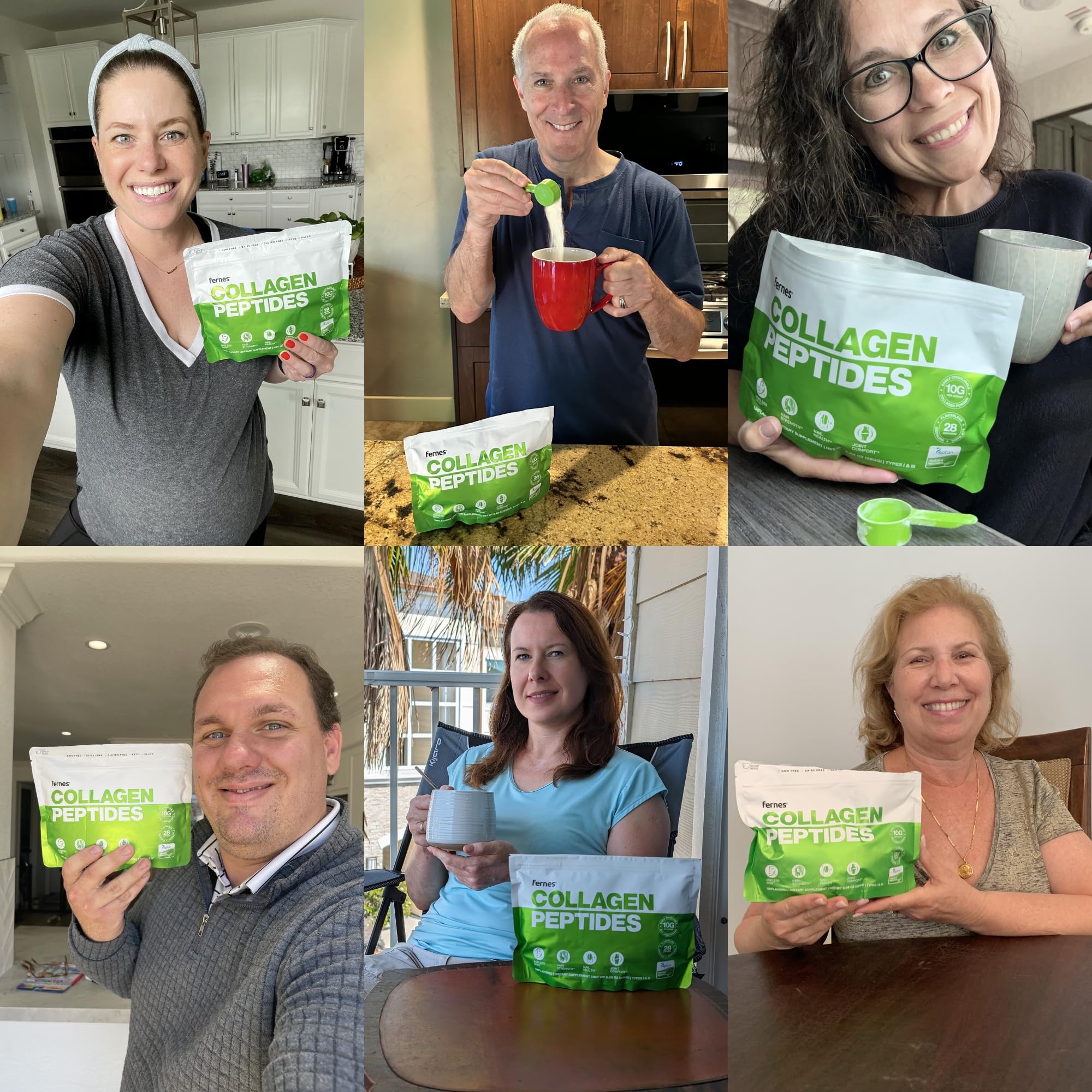 Fernes collagen powder in smoothie illustrates convenient daily protein boost