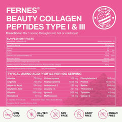 Fernes Collagen scoop dispensing into a glass for easy daily use.