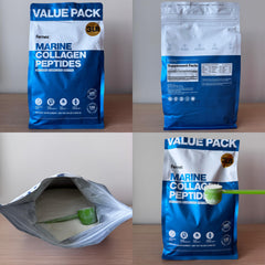 Fernes Marine Collagen powder scoop ready to mix into coffee or smoothie.