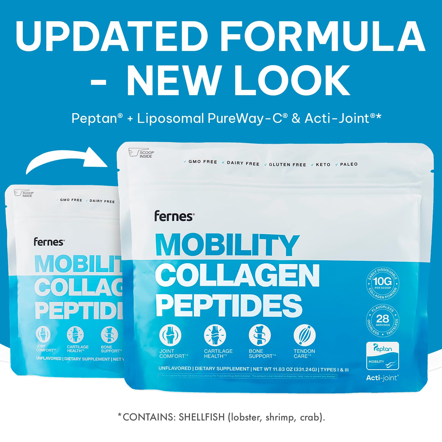 Fernes Mobility packaging closeup highlights premium ingredients and sourcing quality.