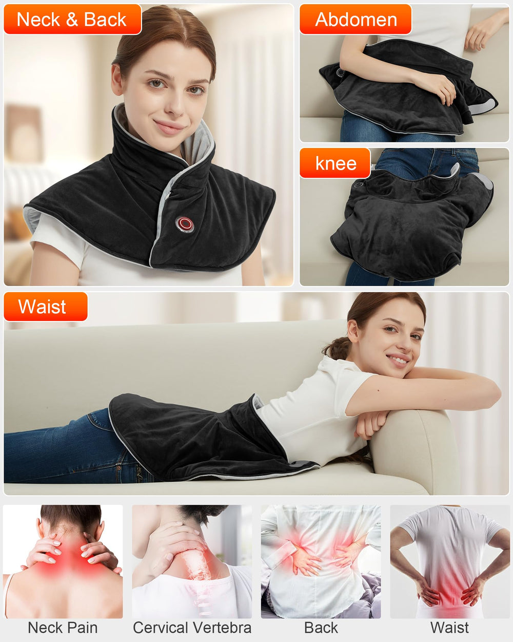 FERNIDA portable-heating-pad-use-cases for work, travel, and home