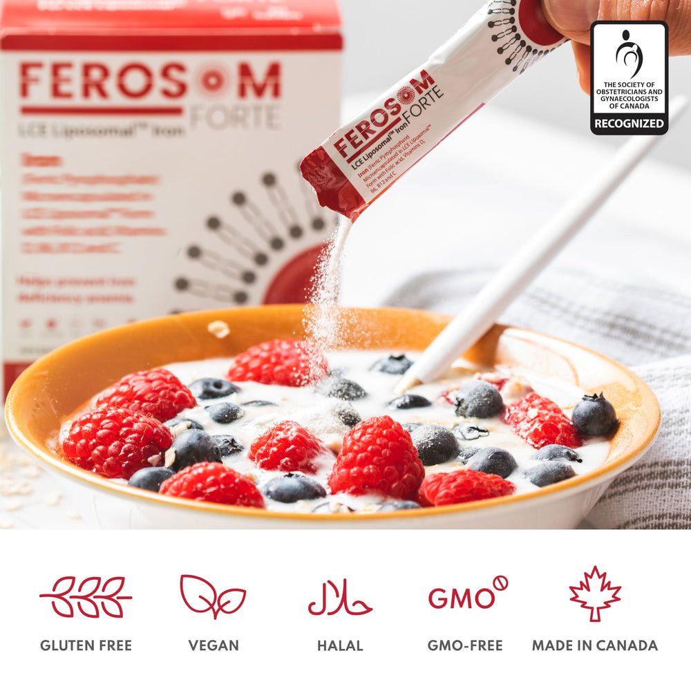 FEROSOM FORTE glass with powder mix shows smooth texture and color.