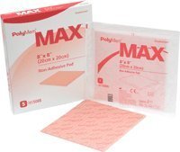 Ferris PolyMem Max 8x8 dressing with semi-permeable film backing for longer wear