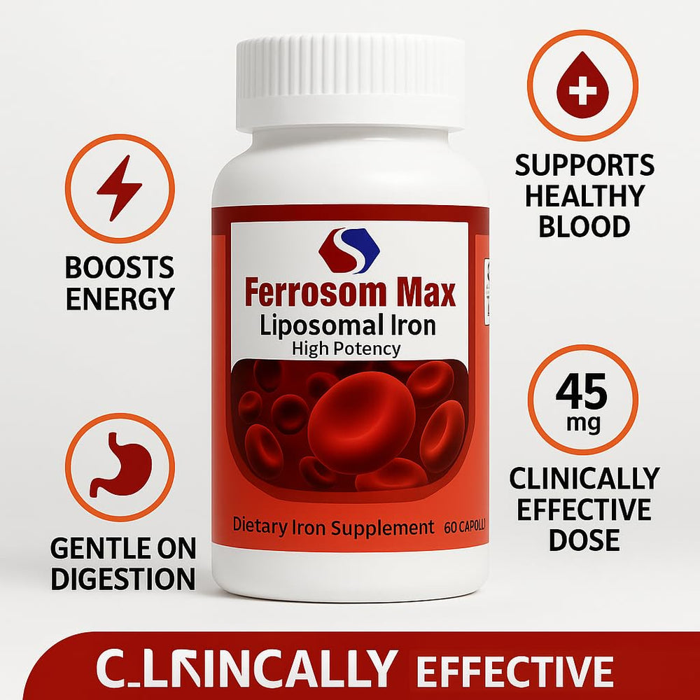 Ferrosom Max packaging box ready for shelf display and easy access