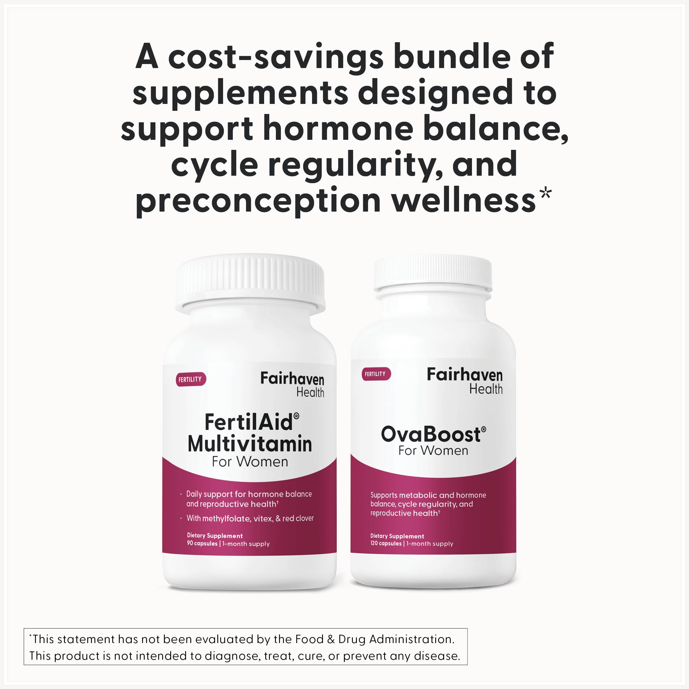 FertilAid ingredients Vitex Red Clover Ginkgo shown in the blend