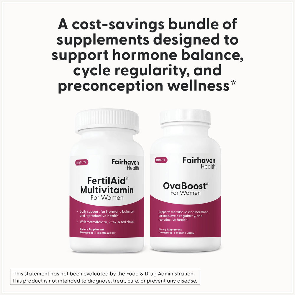 FertilAid ingredients Vitex Red Clover Ginkgo shown in the blend