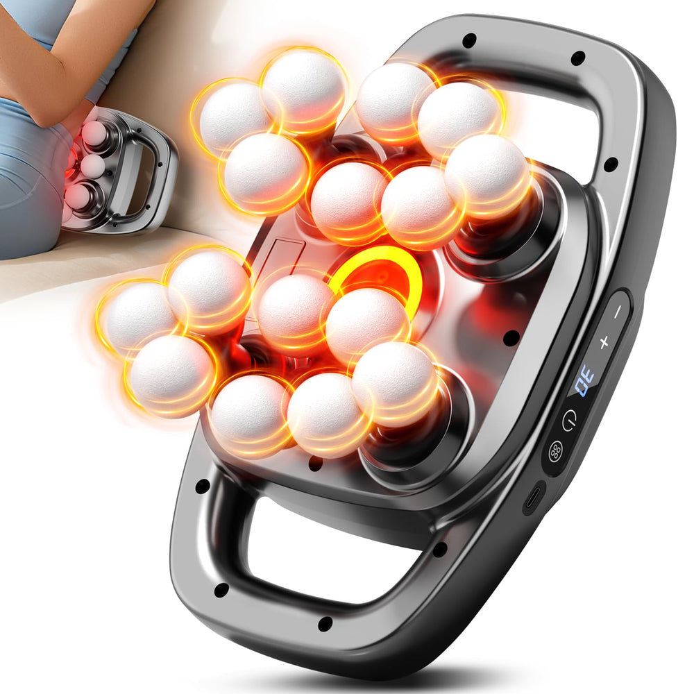 Feyano 16-heads massage gun delivering full-coverage back massage for deeper relief
