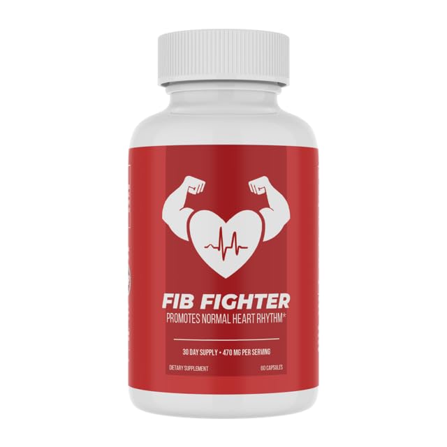 Fib Fighter heart rhythm supplement bottle front showing branding for daily support