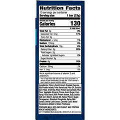 Fiber One caramel nut bar cross-section shows chewy texture and crunchy nuts for a satisfying bite