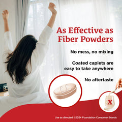 FiberCon packaging label emphasizes insoluble fiber that does not ferment