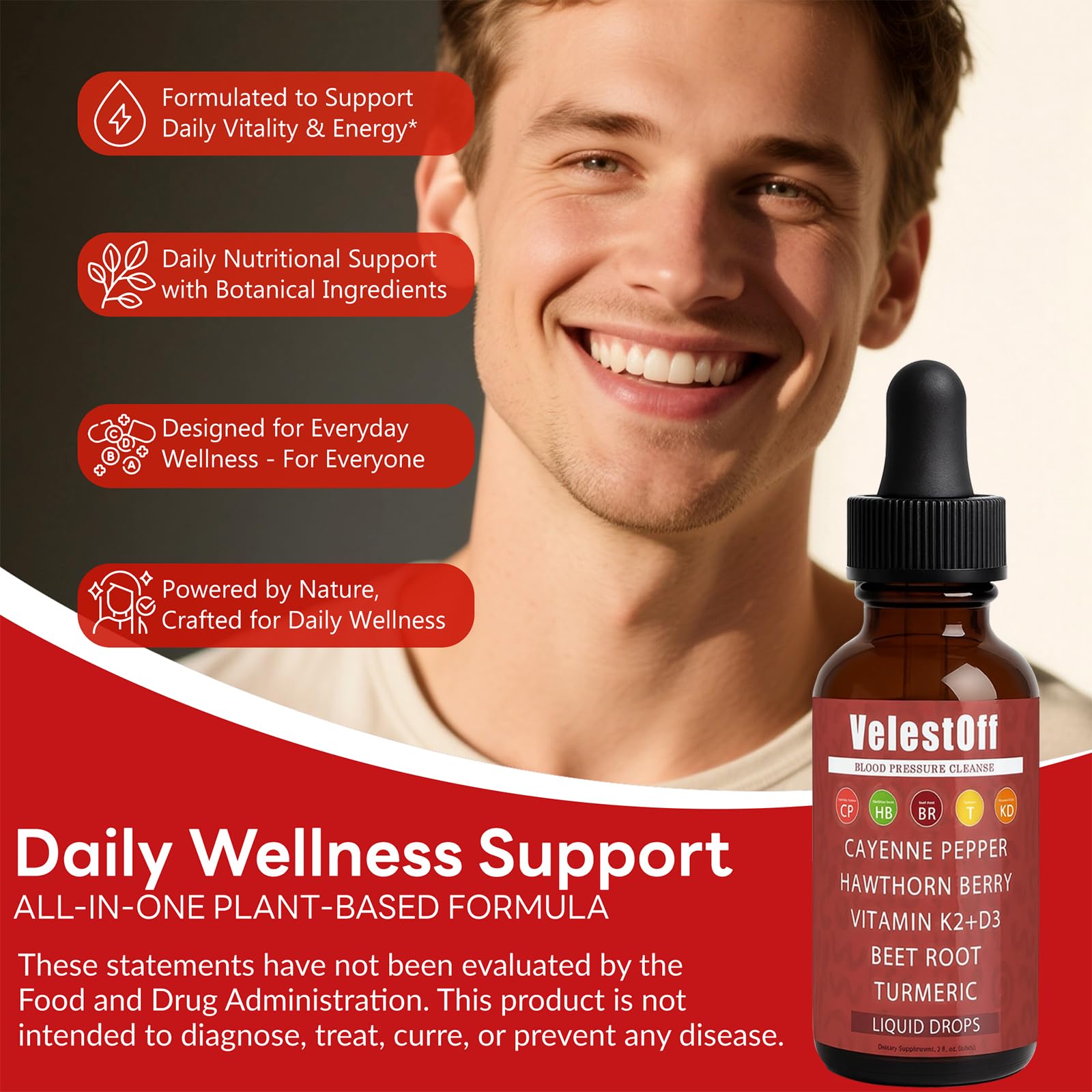 Fibosara Velestoff Cayenne Drops with Hawthorn for cardiovascular wellness