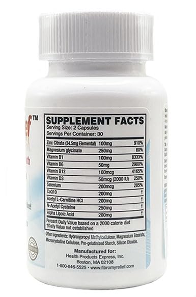 FibroMyRelief 180-capsule pack ready for extended use