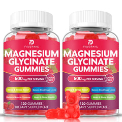 FIDERNIC Magnesium Glycinate Gummies bottle supports daily mineral intake and gentle relaxation.