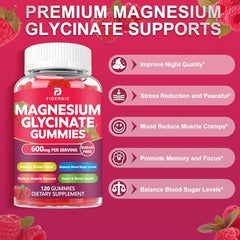 FIDERNIC magnesium glycinate gummies serving size shows convenient daily chew.