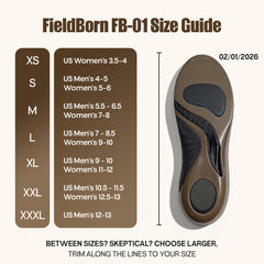 FieldBorn FB-01 Miles Ahead anti-slip base keeps insoles in place in boots