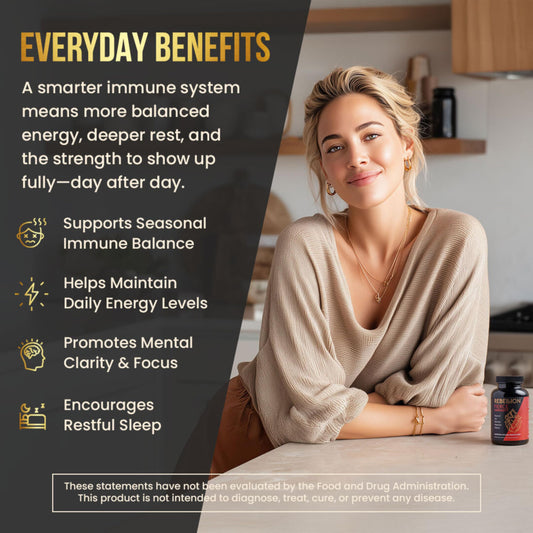 Fierce Immunity capsules-closeup highlighting easy-to-take daily capsules for busy lives
