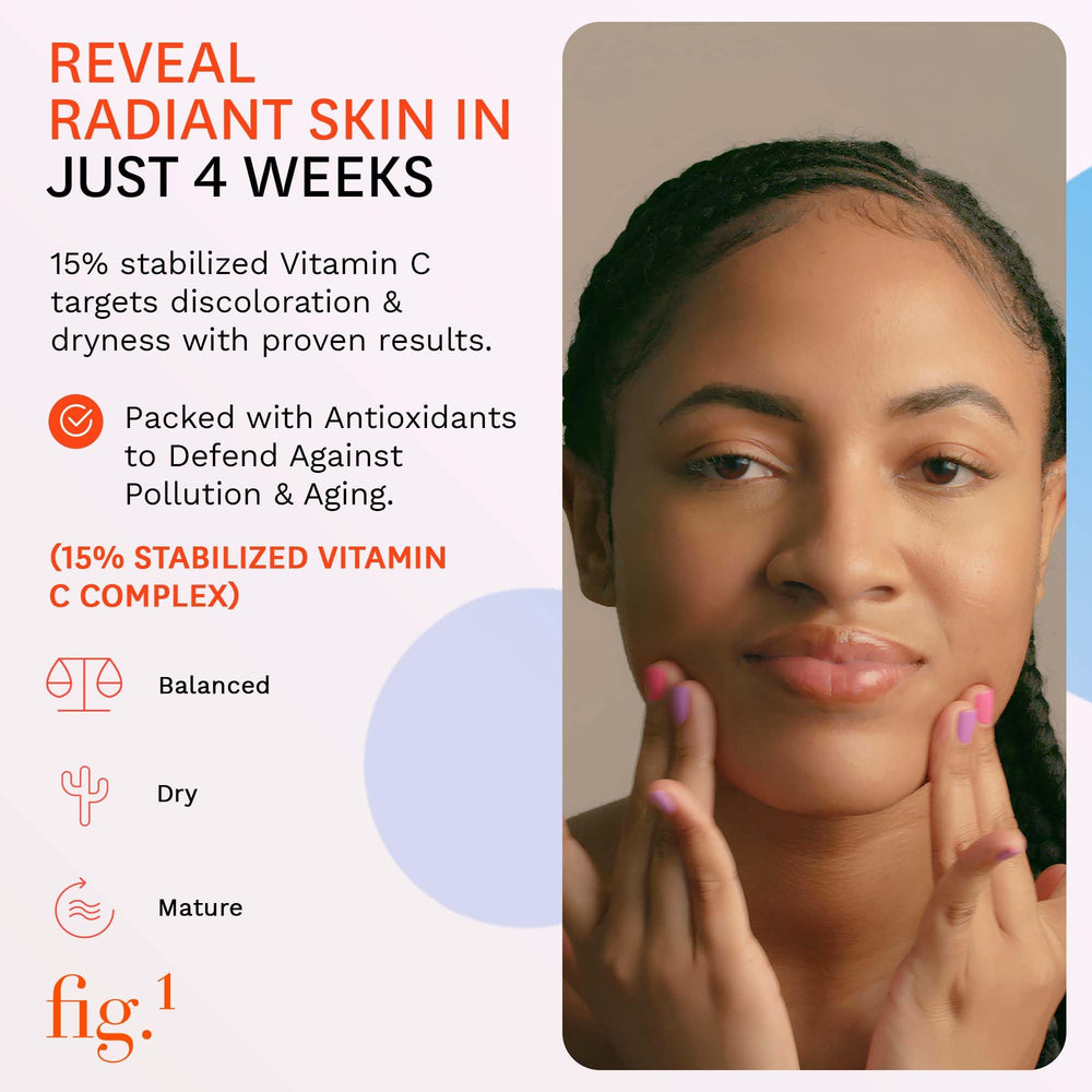 Fig.1 Vitamin C 15% serum dropper close-up highlighting brightening potential