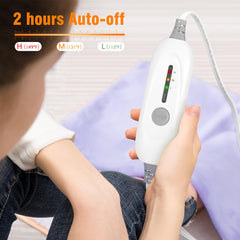 FIGERM Foot Warmer shows a 22x20-inch size for full coverage