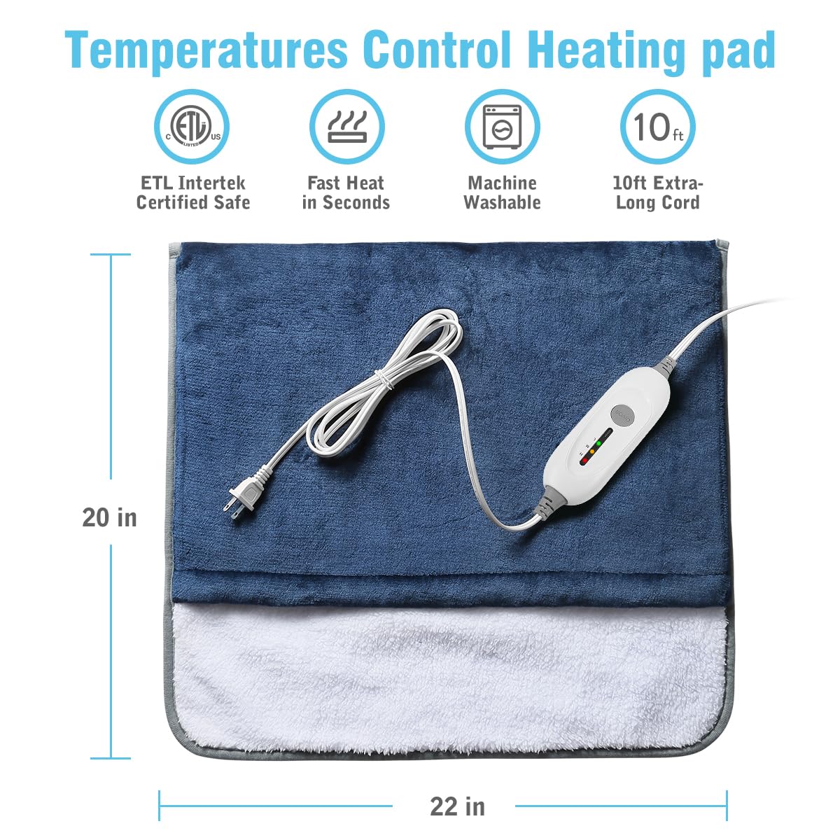 FIGERM Ultra-soft flannel surface provides skin-friendly warmth for resting or working.