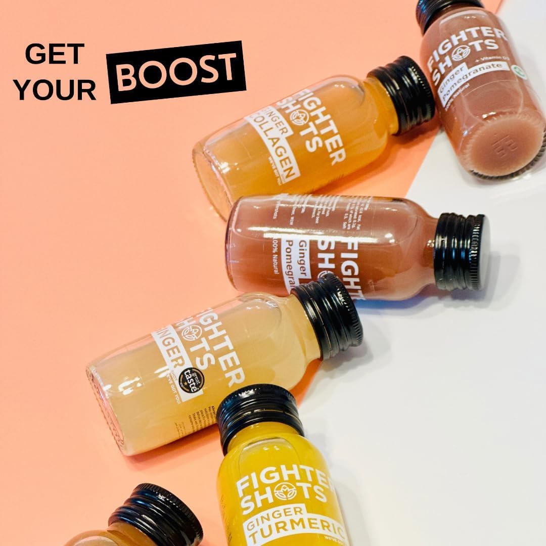 Anna-founded Fighter Shots story visuals highlighting natural ingredients