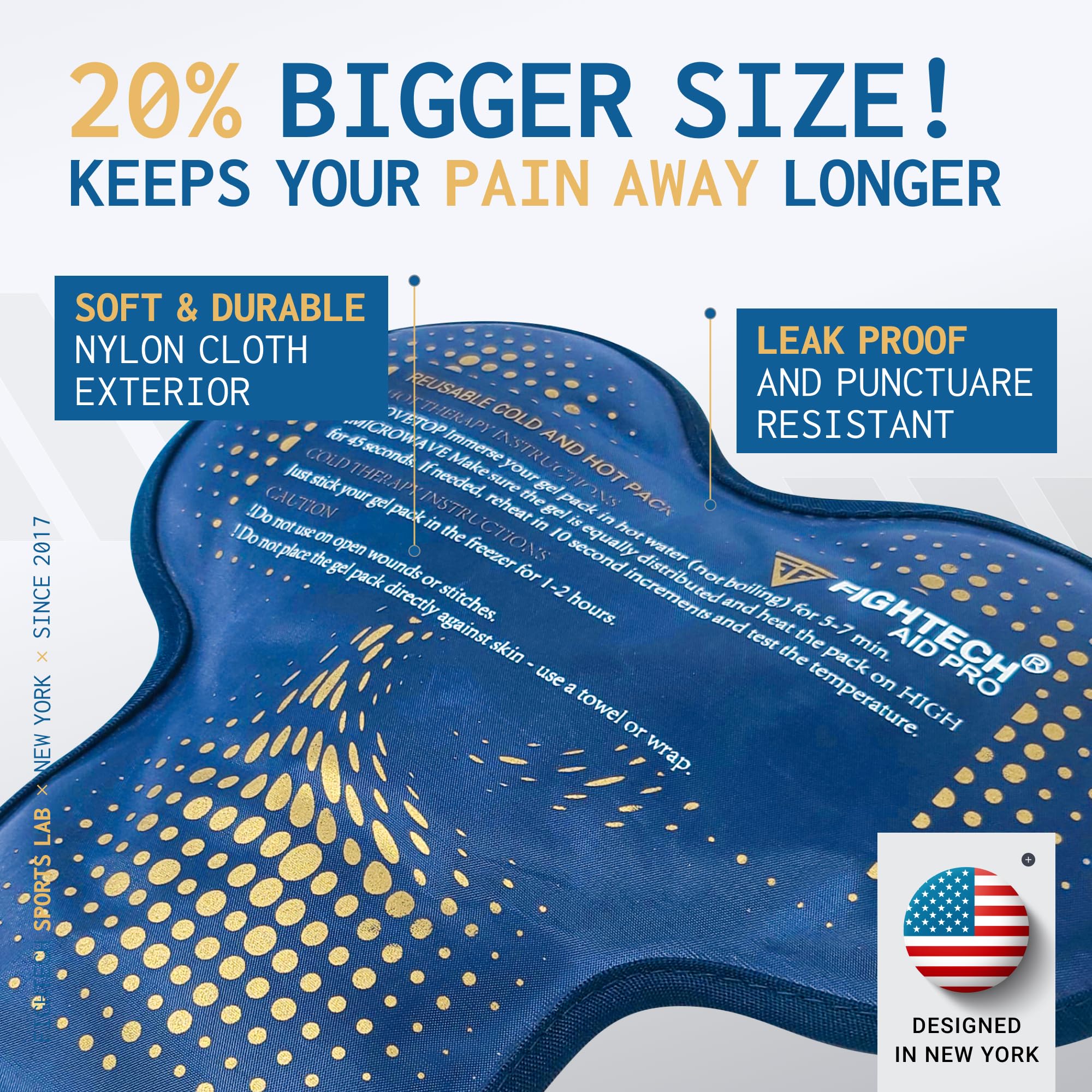 FightTECH shoulder ice pack contours around rotator cuff and nearby muscles for focused relief