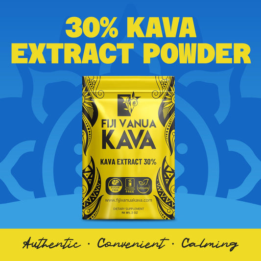 Fine dissolve powder being stirred into water for easy kava preparation