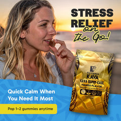 GUMM-Ease gummies in hand for quick relaxing moments.